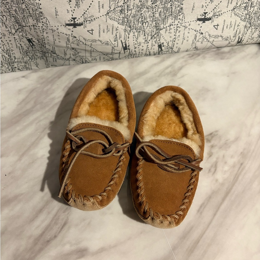 LL Bean Brown Kids Moccasin Shoes